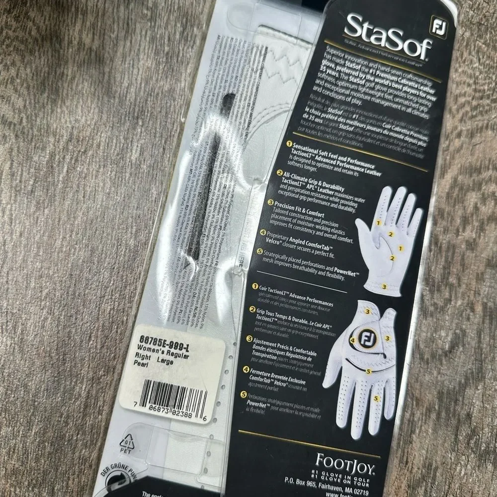 FootJoy StaSof Premium White Golf Glove